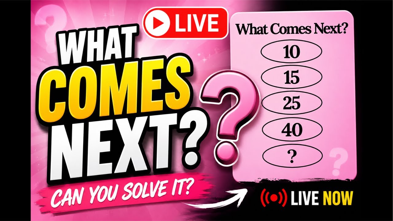 🧠 ONLY Geniuses Can Solve This! 🤯 What Comes Next? | Live Brain