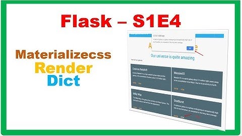 Flask S1E4 :: Pass and Render Dict in Materializecss Cards