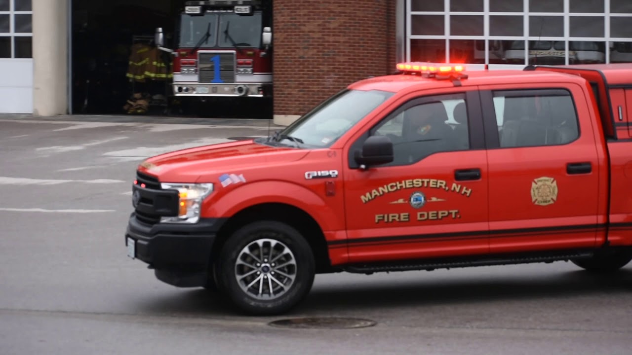 Manchester NH Fire Department Car 1 ( NEW ) responding to call. YouTube
