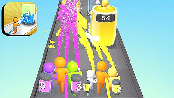 Color Fill Up ​- All Levels Gameplay Android,ios (Levels 1-5)