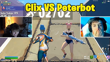 Clix VS Peterbot 1V1 Buildfights on his NEW Map!