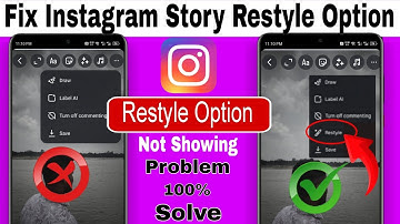 Restyle Ai Option Not Showing Instagram | Fix Instagram Restyle Option missing problem (2025)