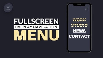 How To Create Fullscreen Overlay Navigation Menu Using Html & Pure CSS
