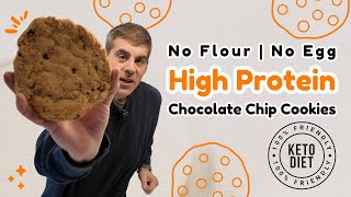 Flourless & Eggless GIANT Keto Chocolate Chip Cookie 🍪 | Viral Recipe + Filming Challenge Keto Chips Flourless
