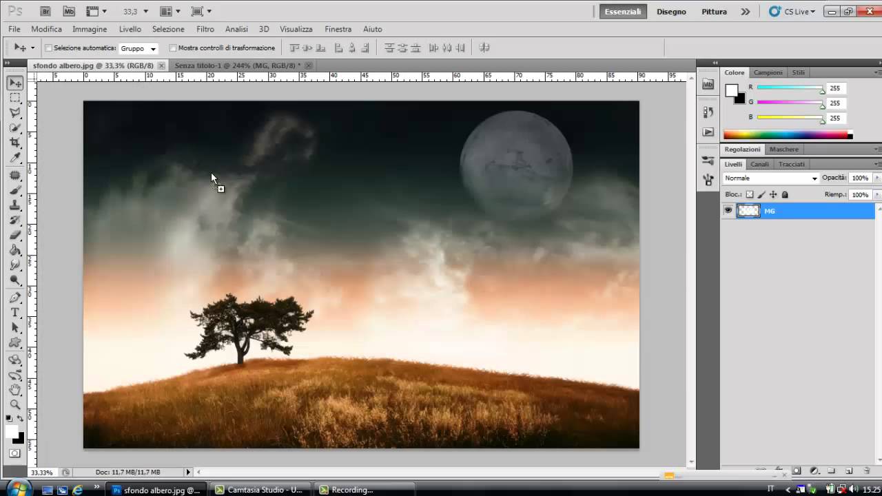 Photoshop tutorial italiano -COME COSTRUIRE E APPLICARE UN WATERMARK-