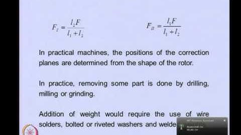 Mod-08 Lec-01 Introduction to Rigid Rotor Balancing