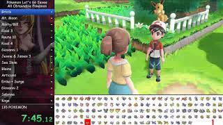 Pokemon Lets Go Eevee All Obtainable Pokemon in 6:21:36