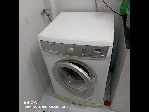 24-03-2024 ซ่อมเครื่องซักผ้า ฝาหน้า Electrolux 7kg. รุ่น EWF1073 อาการ ปั่นแห้งเสียงดัง