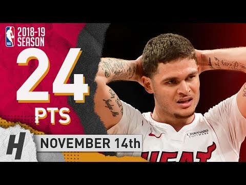 Tyler Johnson Full Highlights Heat vs Nets 2018.11.14 - 24 Pts, 5 Rebounds!