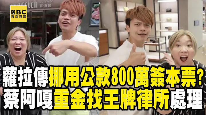 員工蘿拉傳「挪用公款800萬、簽本票」遭開除？蔡阿嘎重金找「王牌律所」專家猜測事情很大條 @newsebc
