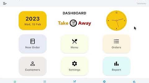 TakeAway Restaurent EPOS Features and Live Preview