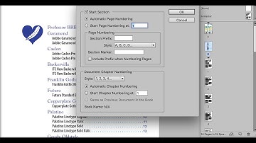 05 Numbering and Section Options, InDesign