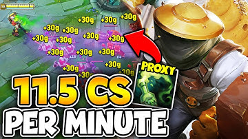 How I got 300 CS in 25 Minutes with Double Proxy Singed... (THIS IS HOW IT