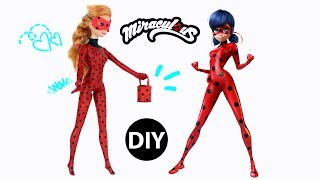 DIY Miraculous Ladybug Outfit/Halloween Costume for Barbie Dolls NO SEW NO GLUE