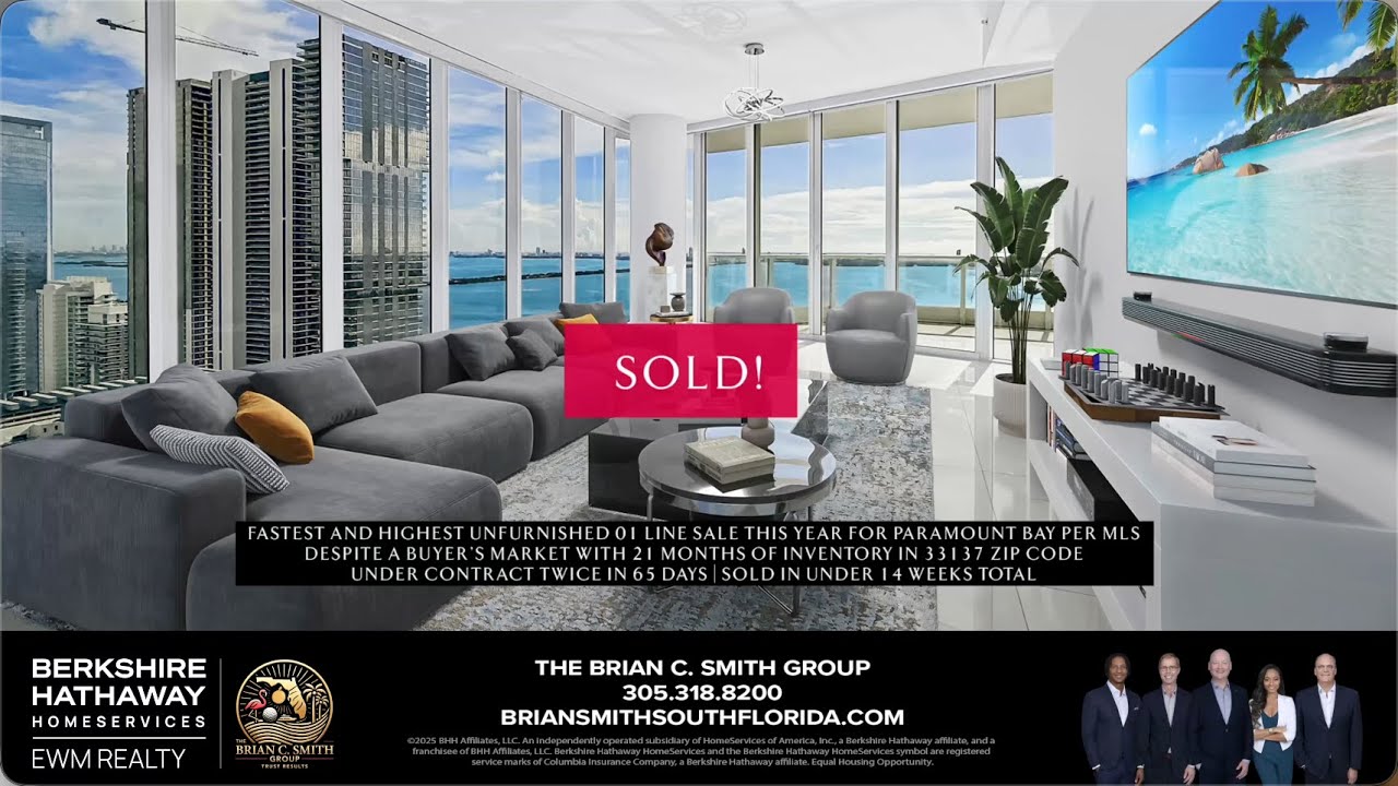 SOLD! Unit 3701 - Record Breaking Sale at Paramount Bay | The Brian C. Smith Group
