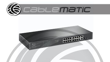 Switch TP-LINK de 18 puertos Gigabit con 16 puertos PoE + 1 2 SFP - distribuido por CABLEMATIC ®