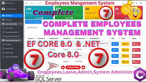 EP 7 Complete Employees Management System Using ASPNET Core MVC, EF Core,SQL|AdminLTE| Perform CRUD💥