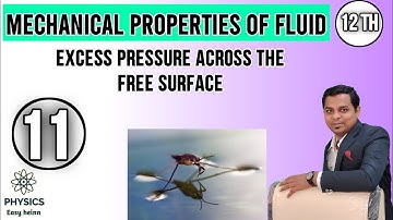 #11 Excess pressure across the free surface | Mechanical properties of fluid