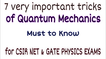 Most important tricks of Quantum Mechanics | CSIR NET PHYSICS EXAM