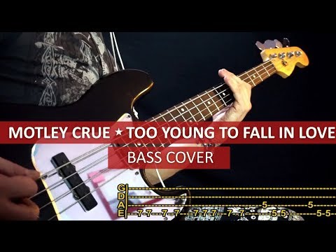 motley-crue---too-young-to-fall-in-love-/-bass-cover-/-playalong-with-tab