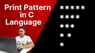 Star Pattern 4 - Printing Pattern in C - C programming tutorials #Question5
