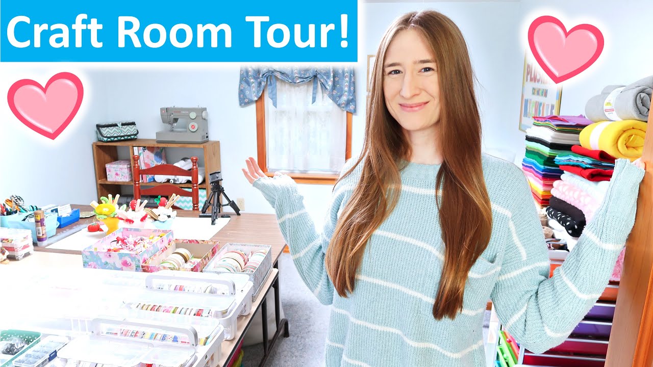 Craft Room Tour 2022 ❤️💕 Tips & Tricks for Organization of Craft & Sewing  Supplies 🥰 Storage Ideas 