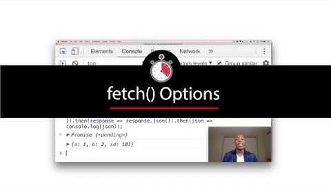 Javascript in a Minute: Fetch API Options