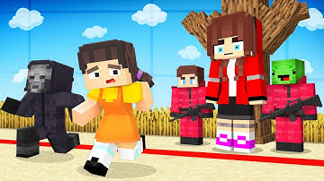 JJ and Mikey Reversed SQUID GAME Roles - Maizen Minecraft Animation
