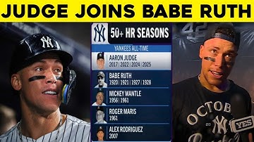Aaron Judge Joins Babe Ruth in INSANE 50-HR Club | Yankees Legend Making History