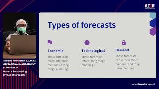 Operational Management Foundation #3B Forecasting (Types of forecasts)- Tri Ratna Pamikatsih