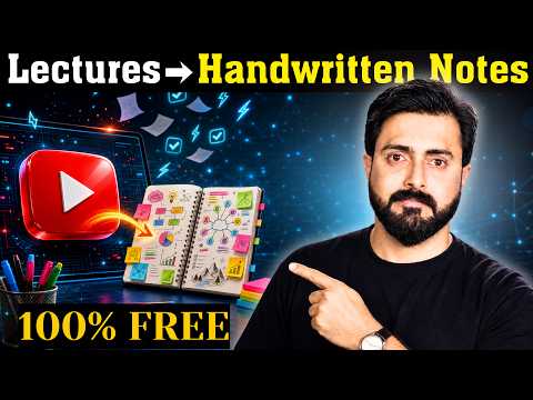 100% FREE AI to Convert Any YouTube Lecture Into Handwritten Notes in Seconds