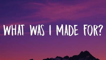 [1 HOUR]   Billie Eilish - What Was I Made For? [From The Motion Picture “Barbie”] (Lyrics)