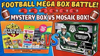 *FOOTBALL BOX BATTLE!  MOSAIC FOOTBALL VS MEGA MYSTERY FOOTBALL POWER BOX!   WHICH IS BETTER?!