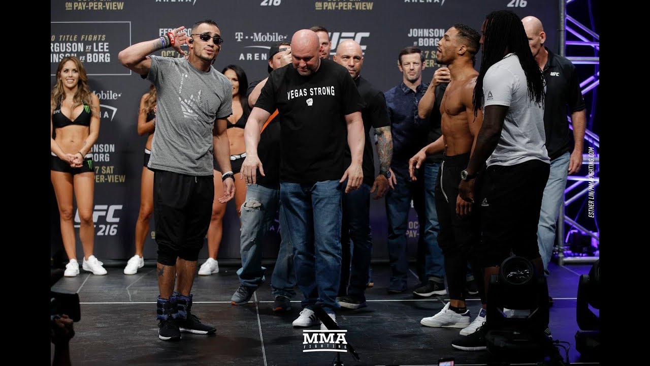 UFC 216: Tony Ferguson vs. Kevin Lee Staredown - MMA Fighting - YouTube