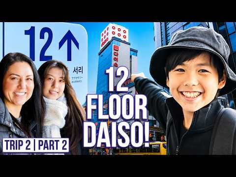 We Shopped ALL of Myeongdong, Seoul 🇰🇷 Inside the 12-Floor Daiso | 2 Kids at a Time Trip 2 Part 2