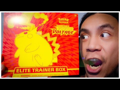 Opening up a Pokemon Vivid Voltage Elite Trainer Box!