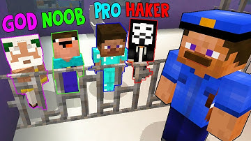 Minecraft Battle: NOOB vs PRO vs HACKER vs GOD: HOW TO ESCAPE FROM PRISON? Minecraft AVM Animation