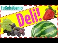 Las Frutas Para Niños En Español Nombre de Todas Las Frutas Bits de Inteligencia +Lectura Método Dom