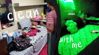 dorm room tour + organizing and deep cleaning my dorm room at 2AM