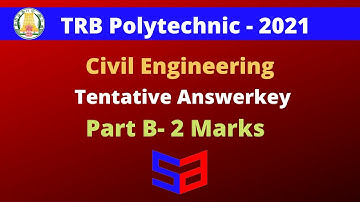 TRB Polytechnic Lecturer Civil Exam - 12.12.21  Answerkey (Part B- 2 Marks) - Sparks Academy