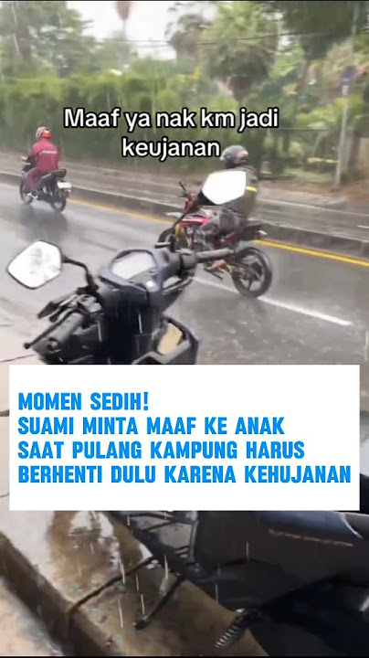 MOMEN SEDIH SANG AYAH MEMINTA MAAF KE ANAK KARENA KEHUJANAN SAAT PULANG KAMPUNG #momensedih #shorts