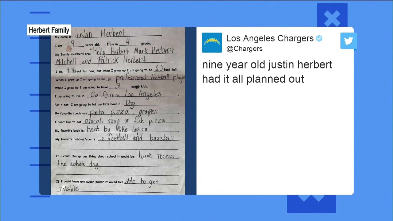 GMFB reacts to Justin Herbert accurately predicting his future at age 9