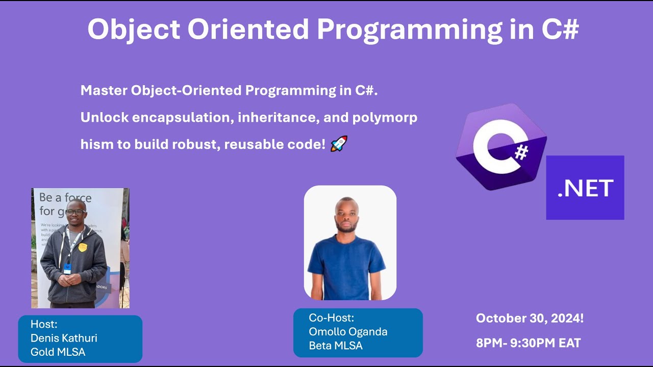 Object Oriented Programming in C# - YouTube
