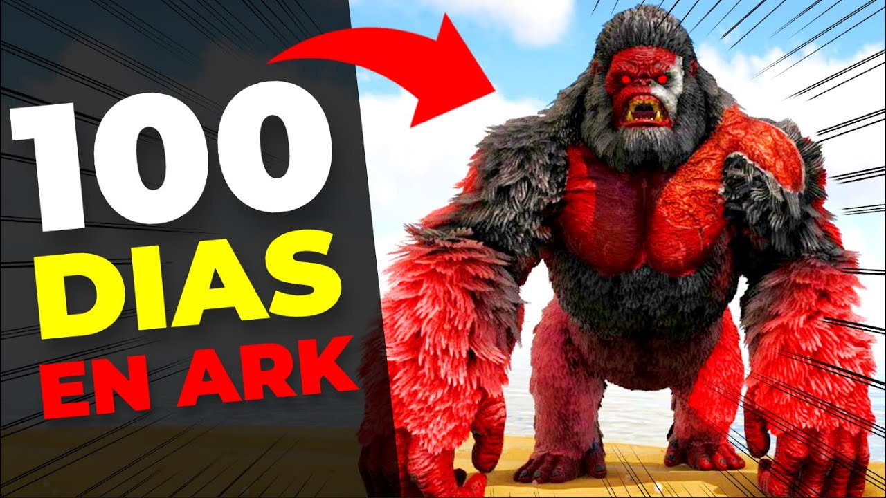 🔴¡SOBREVIVIENDO 100 DIAS en ARK the island | Segundo boss MONO #11 ...