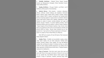 Rajasthan PSC Syllabus for ACF And Forest Range Officer Gr I 2018 Statistics