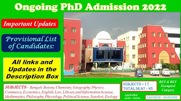 University of Gour Banga | Admission to Ph.D. Programme - 2021 | Last Date 3/3/22 | Total 95 Seats |