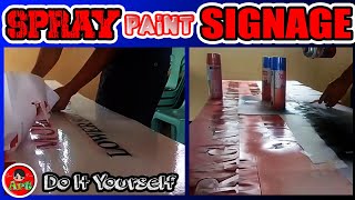 How to Make a School Signage - Easy Stencil Letters and Logo Using Spray Paint - DYI screenshot 1