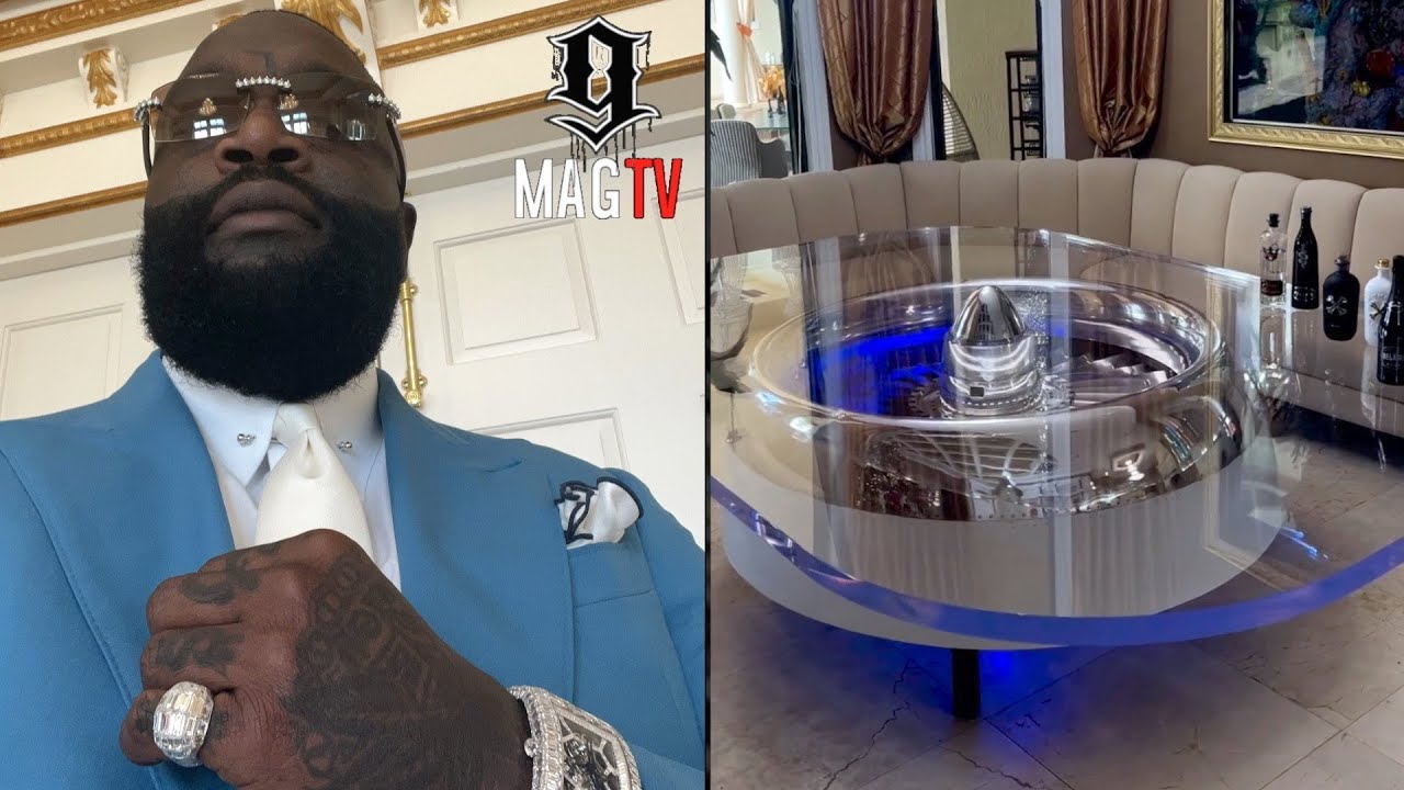 Rick Ross Has Custom Table Made From A Jet Airliner Engine! ️ - YouTube