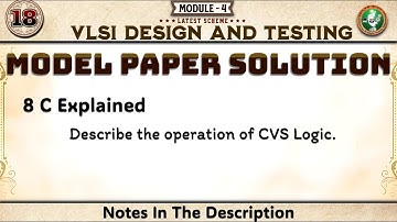 8 c Model Paper Solution Explained Module 1 6th Sem VLSI Design & Testing ECE 2022 Scheme VTU