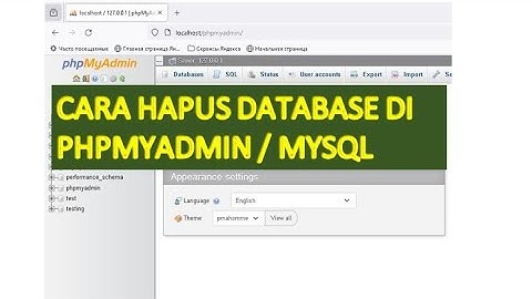 Cara hapus database di phpmyadmin atau mySQL dengan mudah √ {Tutorial PhpMyAdmin} #tutorial